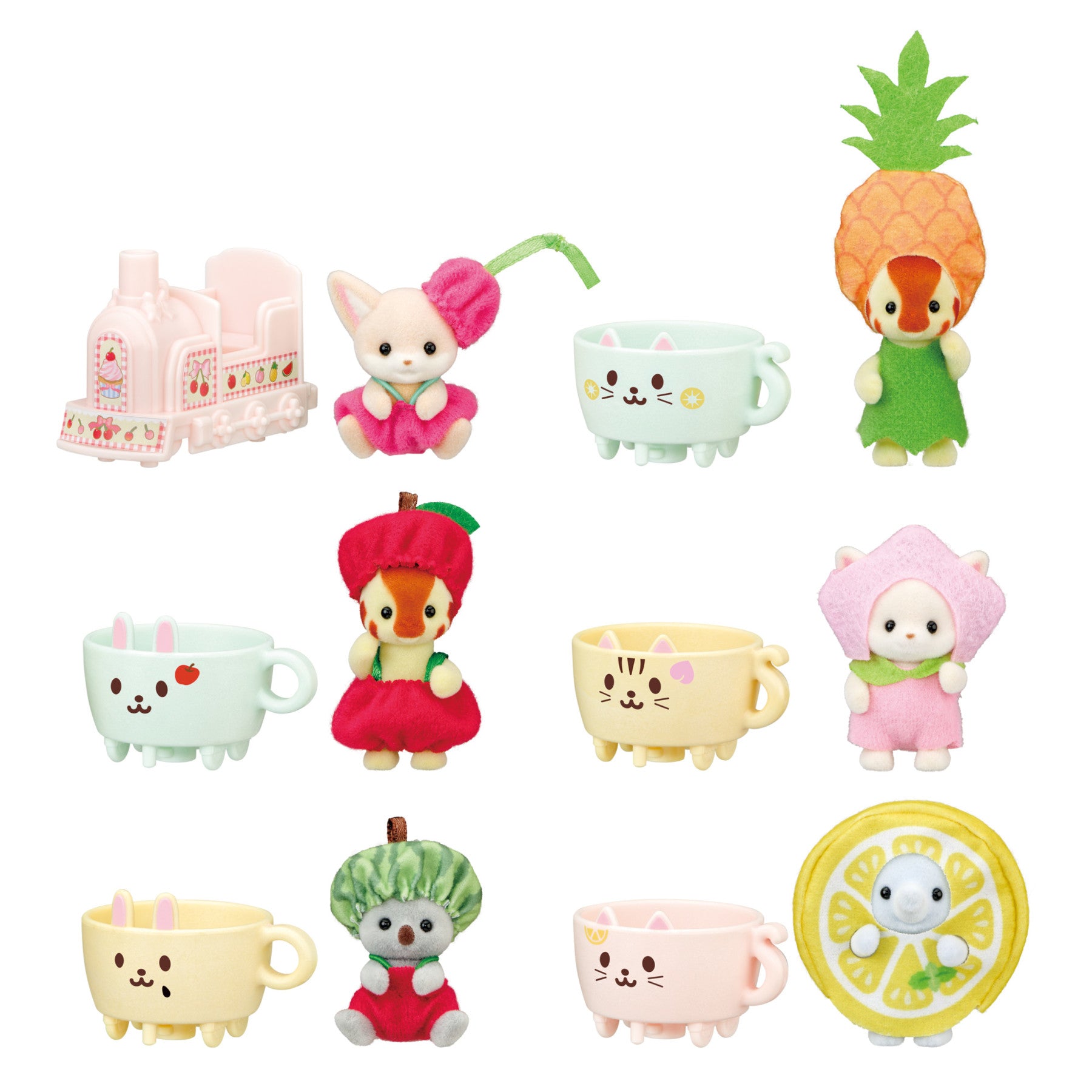 Cutie Collectibles -Fruity Teacup Train 1 BOX (12 pcs)